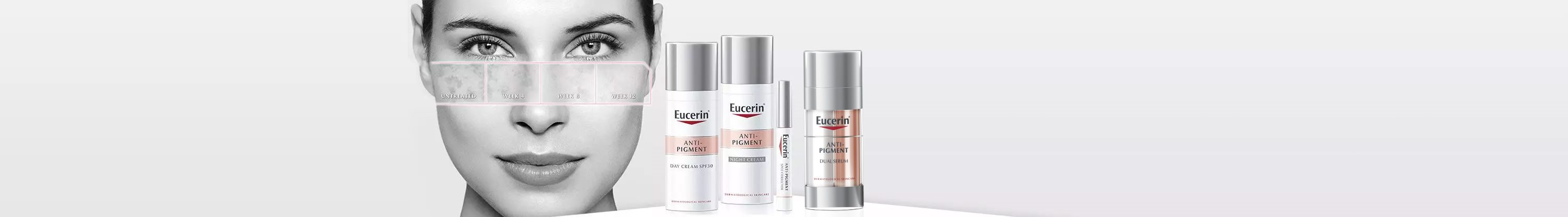 Eucerins anti-pigments produkter reducerar mörka pigmentsfläckar